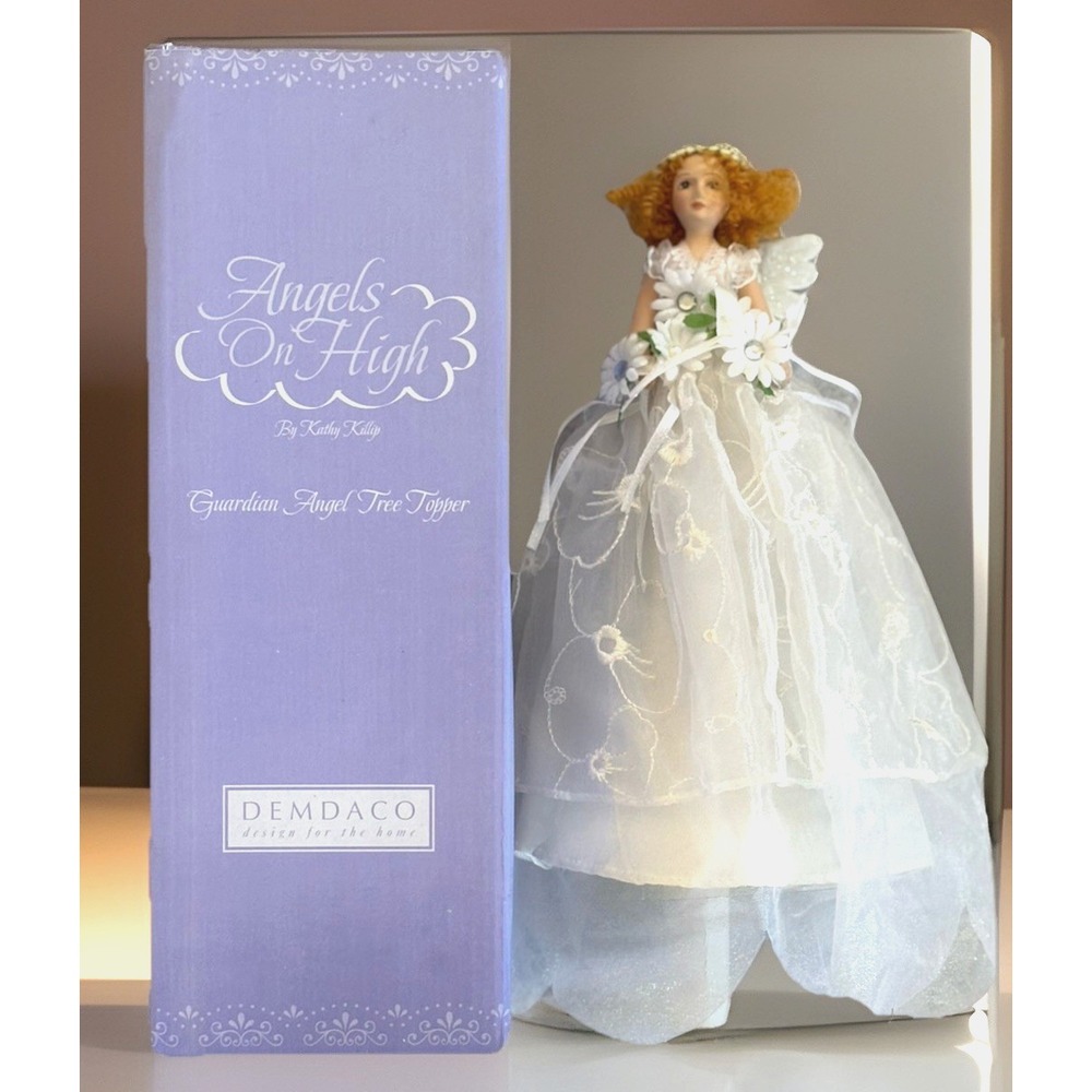 Demdaco Guardian Angels on High Christmas Tree Topper by Kathy Killip Red Hair